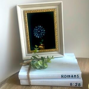 Chester Rosen felt painting with beautiful frame.